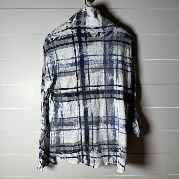 David Cline Tank & Snap Front Shirt Set White, Blue & Gray Size XL - Picture 6 of 10